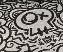 Sommersweat - UrbanArt - Skull - Paneel - Grau Meliert - abby and me