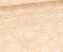 2.WAHL - Wachstuch - Bedruckt - Mandalas - Beigerosa