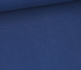 Musselin - Muslin - Double Gauze - Uni - 125g - Schnuffeltuch - Windeltuch - Enzianblau