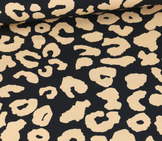 2.WAHL - Canvas - feste Baumwolle - Leomuster - Schwarz/Beige