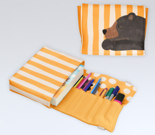 DIY-Nähset - Buch-Organizer - Tierisch Bunt - Bär - Andrea Liesert - Softshell - abby and amy