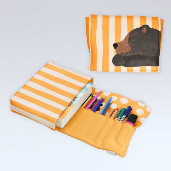 DIY-Nähset - Buch-Organizer - Tierisch Bunt - Bär - Andrea Liesert - Softshell - abby and amy