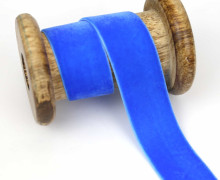 1 Meter Samtband - Zierband - Dekoband - 25 mm - Royalblau