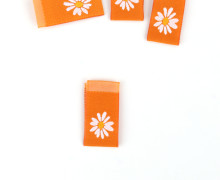 1 Label - Gänseblümchen - Orange - KnilchArt Design