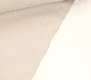 Softshell - Teddystoff-Innenseite - Meliert - Beige