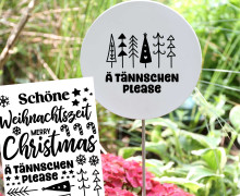Rub-On Sticker - Weihnachtssprüche - für die Gießform - Kreis auf Stange - Kreis Groß - Tante Henni Rub-Ons - vielfältig nutzbar