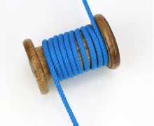 1m Hoodieband - Schmale Kordel - Parkakordel - Gedreht - 4mm - Himmelblau
