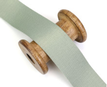 1 Meter Weiches Gurtband - Dezenter Glanz - 40mm - Uni - Pastell Lichtgrün