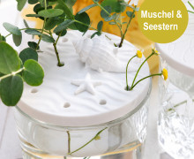 Silikon - Gießform - Blumenretter - 3D Figur - Muschel & Seestern - vielfältig nutzbar