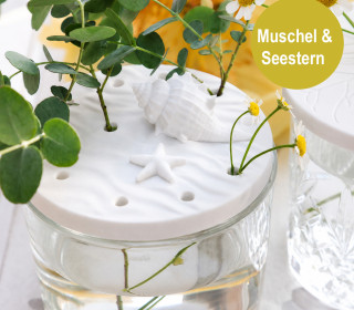 Silikon - Gießform - Blumenretter - 3D Figur - Muschel & Seestern - vielfältig nutzbar