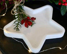 Silikon - Gießform - Kleiner Stern - Tablett - Dekoteller - Weihnachten - vielfältig nutzbar