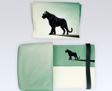 DIY-Nähset - Buch-Organizer - Geometrischer Panther - Softshell - abby and amy