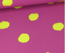 Jersey - Bedruckt - Big Dots - Beere/Gelbgrün