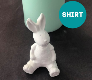 Silikon - Gießform - Kleines Hasenkind - mit Shirt - vielfältig nutzbar