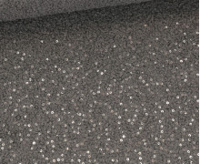 Leichter Teddy - Teddystoff - Pailletten - uni - Grau