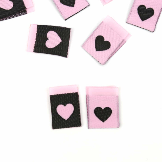 1 Label - Herz - Babyrosa