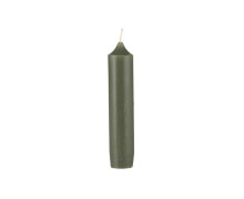 1 kleine Kerze - Kurze Stabkerze - Paraffin - 11cm - Ø 2,2cm - Olive