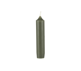 1 kleine Kerze - Kurze Stabkerze - Paraffin - 11cm - Ø 2,2cm - Olive