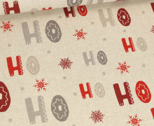 Half Panama - Baumwolle - Weihnachten - Ho Ho Ho - Natur