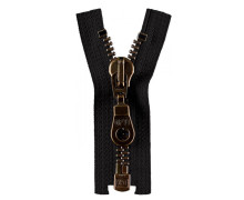 1x 30cm Reißverschluss - Mosel - Antik Gold - Metall - Teilbar - M60 - Hochwertig - Opti - 0000