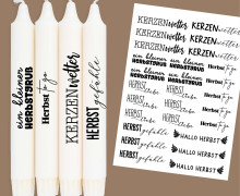 DIN A4 - Tattoofolie - Kerzenwetter - für Kerzen / Keramik