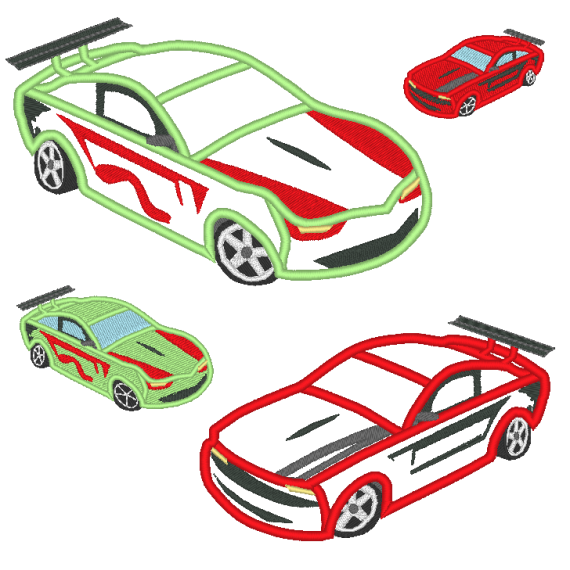 Stickdatei Rennauto