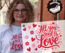 Onkel Bo's Bügelbilder - DIN A4 - All you need is love - Schriftzug - BIG