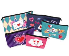 DIY-Nähset - Softshell - Fleece - 5 Wetbags - Be my Valentine - Hamburger Liebe - abby and amy