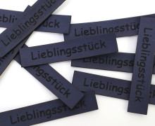 1 Kunstleder Label - Lieblingsstück - Dunkelblau