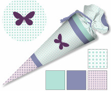 DIY-NÄHSET SCHULTÜTE - GESCHWISTERTÜTE - Schmetterling