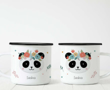 Emaille Becher - Summer Animals - Panda