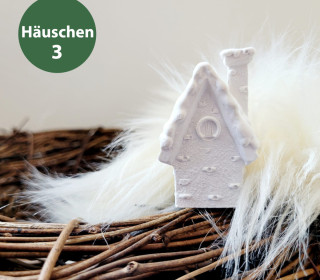 Silikon - Gießform - Winterhäuschen - Mini-Häuser - Häuschen 3 - vielfältig nutzbar