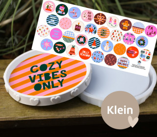 Outdoorstoff - Cozy Vibes Only - Inlays für Silikon - Dekoteller - Tablett - Klein - abby and amy