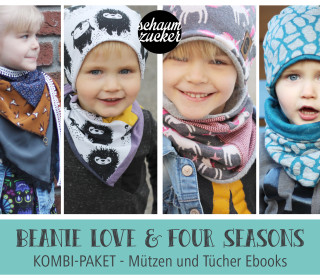Ebook - Kombi * four seasons * beanie love * - ideal für Musselin
