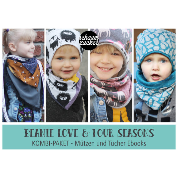 Ebook - Kombi * four seasons * beanie love * - ideal für Musselin