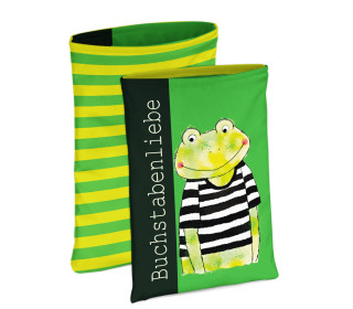 DIY-NÄHSET - Buchtasche - fröhliche Tierfreunde - Buchstabenliebe - Softshell - ela ideen - abby and amy