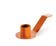 Kerzenhalter - Die Holde Isolde - Orange (03) - Kreativer Kerzenständer für Stabkerzen 2,2cm - für z.B. Untertassen & Gegossenes (03)
