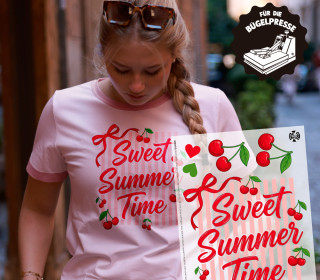 Onkel Bo's Bügelbilder - DIN A4 - Sweet Summer Time - Kirschen - BIG