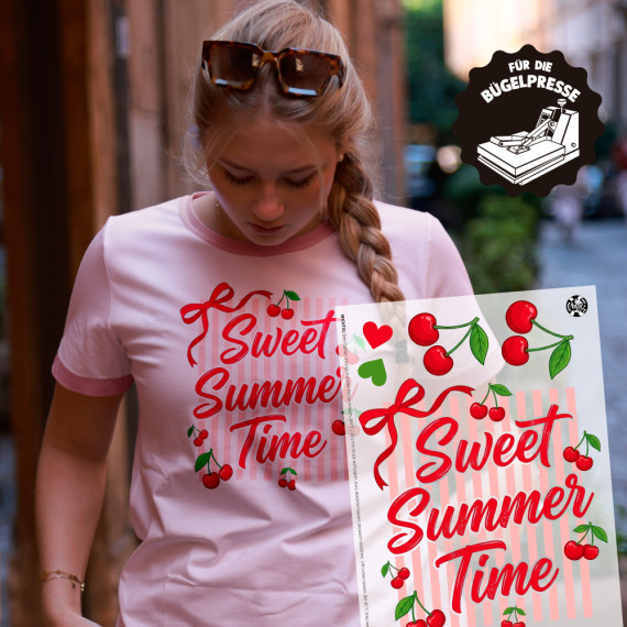 Onkel Bo's Bügelbilder - DIN A4 - Sweet Summer Time - Kirschen - BIG