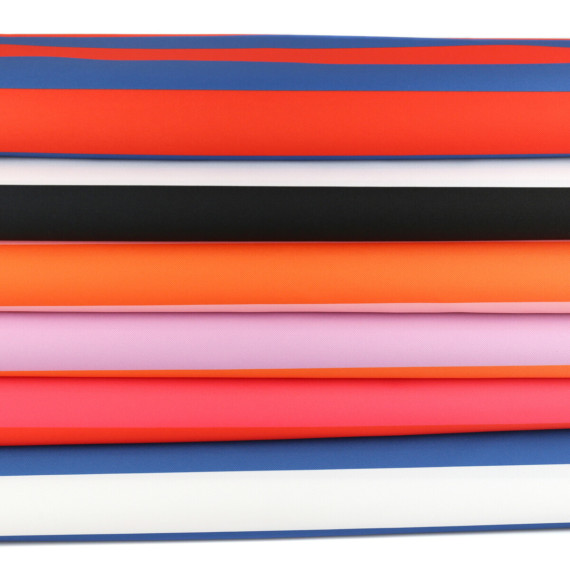Outdoorstoff - Just Stripes! - Streifen - Orange/Babyrosa - abby and amy