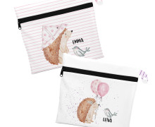 DIY-Nähset - 2 Wetbags - Softshell  - Igelmädchen - Treeebird