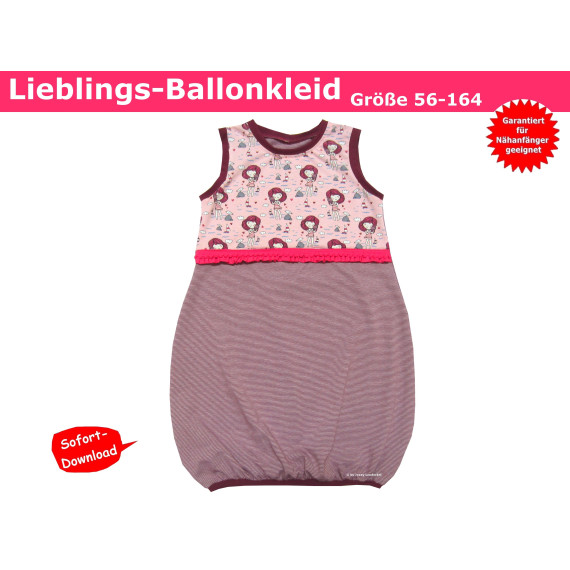 Schnittmuster Kinderkleid/Ballonkleid - inkl. Nähanleitung