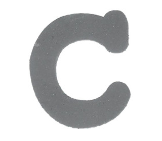 Applikation - Zum Aufbügeln - Reflex Buchstaben - C