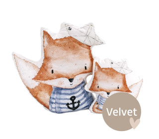 Kissenstoff - DIY - Kissen-Set - Küstenbande - Ankerfuchs - Velvet - Treeebird - abby and amy