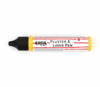 1 3D-Effektfarbstift - Pluster & Liner Pen - Feine Malspitze - 29ml - KREUL - Sonnengelb (49803)