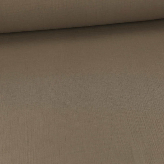 Musselin - Muslin - Double Gauze - Extrabreit - 240cm - Uni - Taupe Dunkel - Schnuffeltuch - Windeltuch