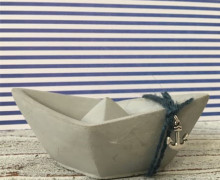 Silikon - Gießform - Origami-Boot - Papierschiffchen - maritim - gefaltetes Boot - vielfältig nutzbar