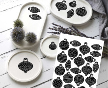 Rub-On Sticker - Weihnachtsgebäck - Baumkugeln - Kathi Bondzio - Tante Henni Rub-Ons - vielfältig nutzbar