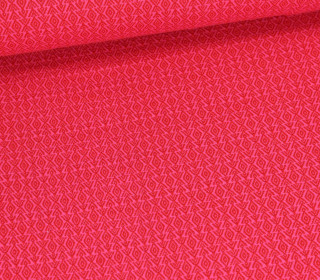 Bio-Elastic Minijacquard Jersey - 3D - Field Knit - Western Fairy Tales - Hamburger Liebe - Pink/Dunkelrot