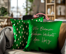 Genähtes Kissen inkl. Inlet - Frühlingsduft - lächeln - Mein Hanseherz